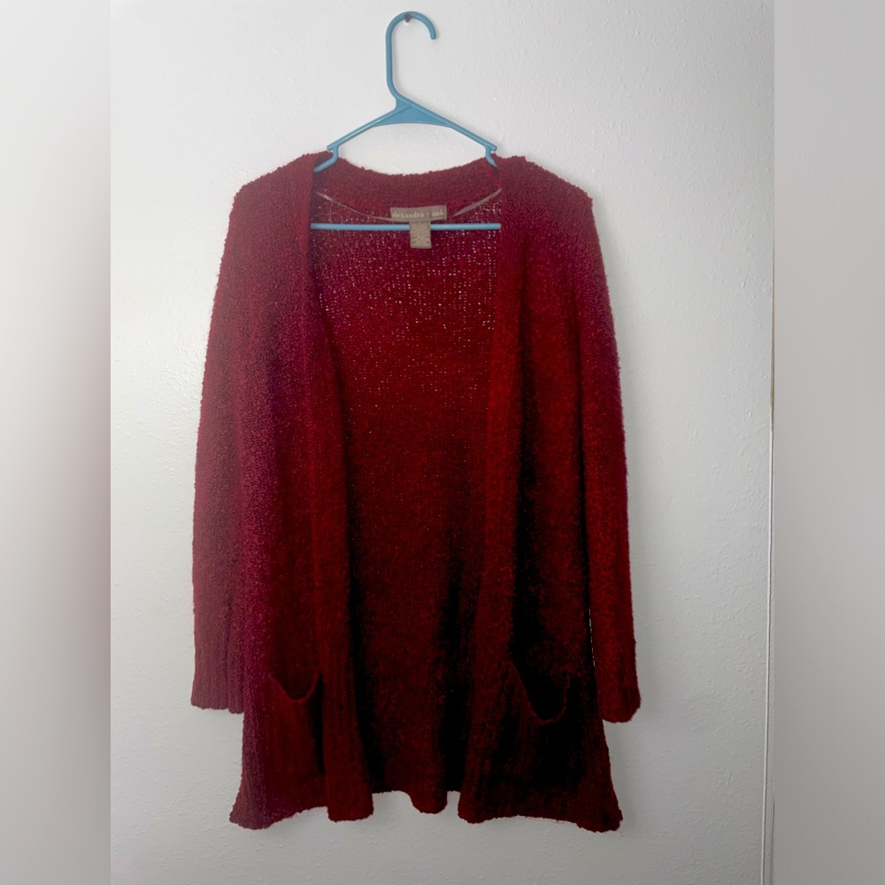 ALEXANDRA + OAK red cardigan